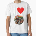 I Love American Football Heart T-Shirt - Minimalist Print for Adults - T-Shirt, Sweatshirt, Hoodie