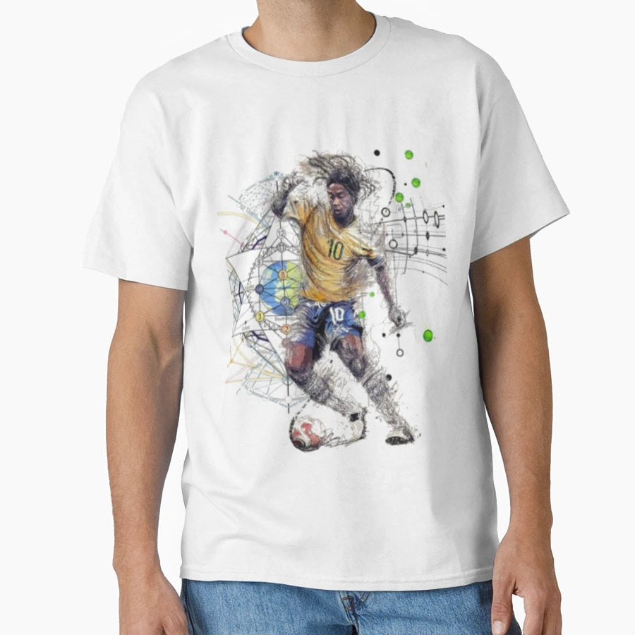 Ronaldinho Playmaker T-Shirt - Novelty Apparel for Adults - T-Shirt, Sweatshirt, Hoodie