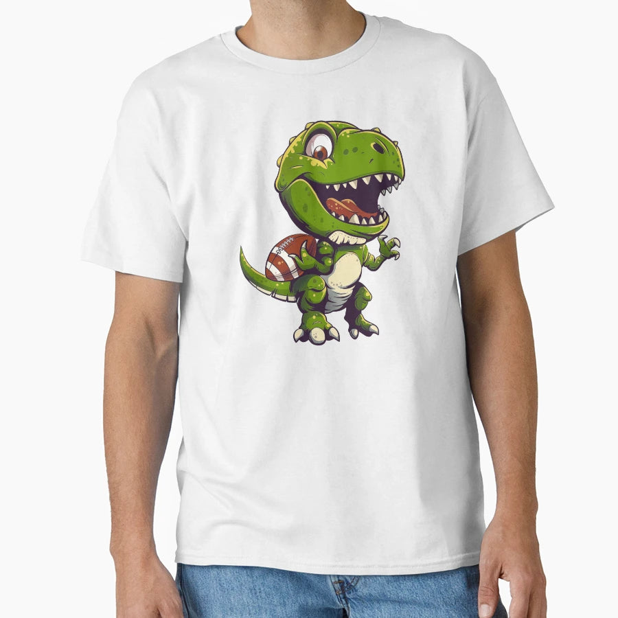 Dino Football T-Shirt - Custom Art Print for Adults - T-Shirt, Sweatshirt, Hoodie