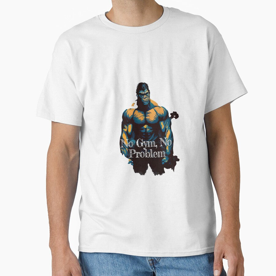 No Gym, Problem_Bodybuilding Fitness Workout Exercise - Adult & Kids T-Shirts, Sweatshirts & Hoodies apparel design preview 1