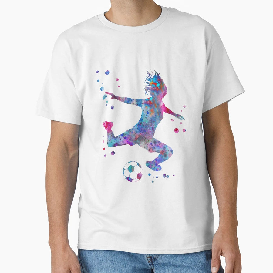 Female Soccer Player T-Shirt - Minimalist Print Unisex - T-Shirt, Sweatshirt, Hoodie