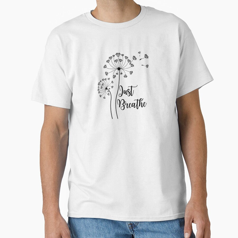 Just Breathe Minimal Motivational Quote by Aminesnip - Adult & Kids T-Shirts, Sweatshirts & Hoodies apparel design preview 1