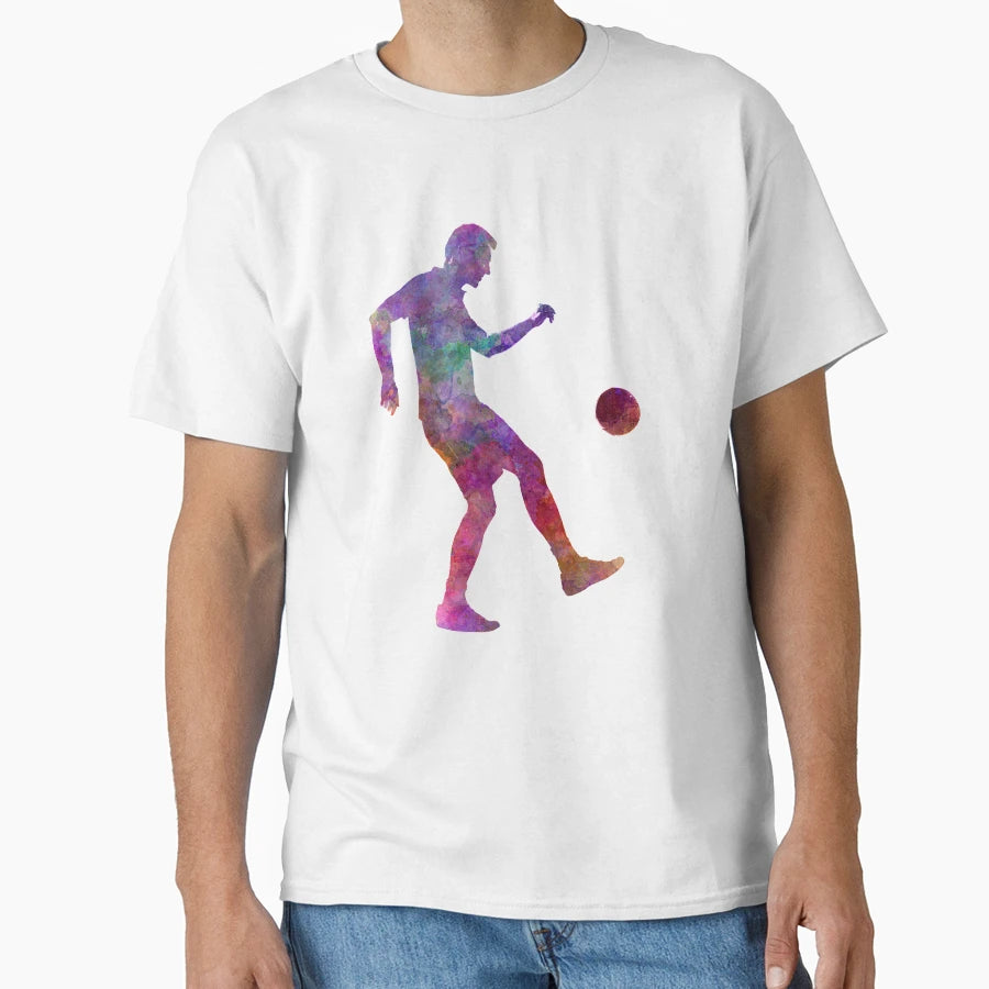 Soccer Football Player 04 T-Shirt - Minimalist Print Men Women - T-Shirt, Sweatshirt, Hoodie