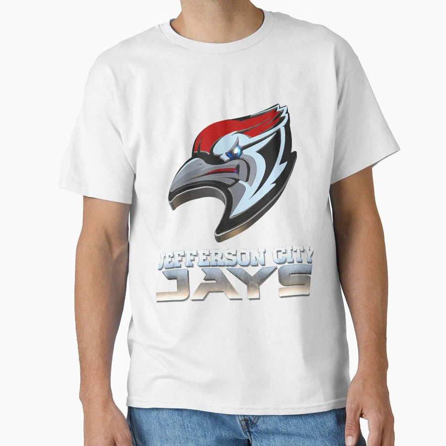 Jeff City Jays Logo Mascot Jefferson T-Shirt - Casual Everyday Wear Unisex - T-Shirt, Sweatshirt, Hoodie