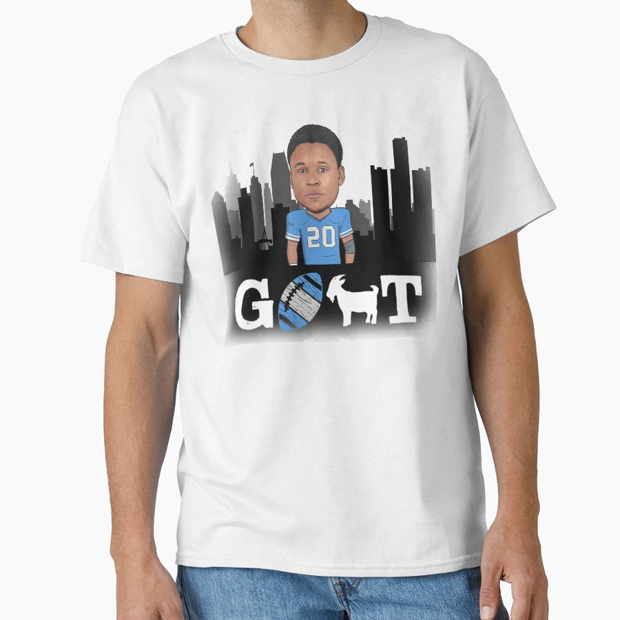 Barry Sanders Detroit Goat T-Shirt - Aesthetic Graphic Men Women - T-Shirt, Sweatshirt, Hoodie