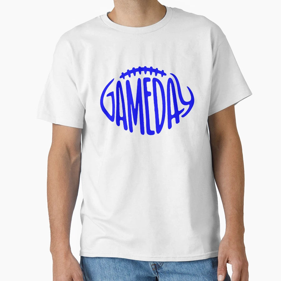 Gameday Blue Football T-Shirt - Fun Novelty Design for Adults - T-Shirt, Sweatshirt, Hoodie