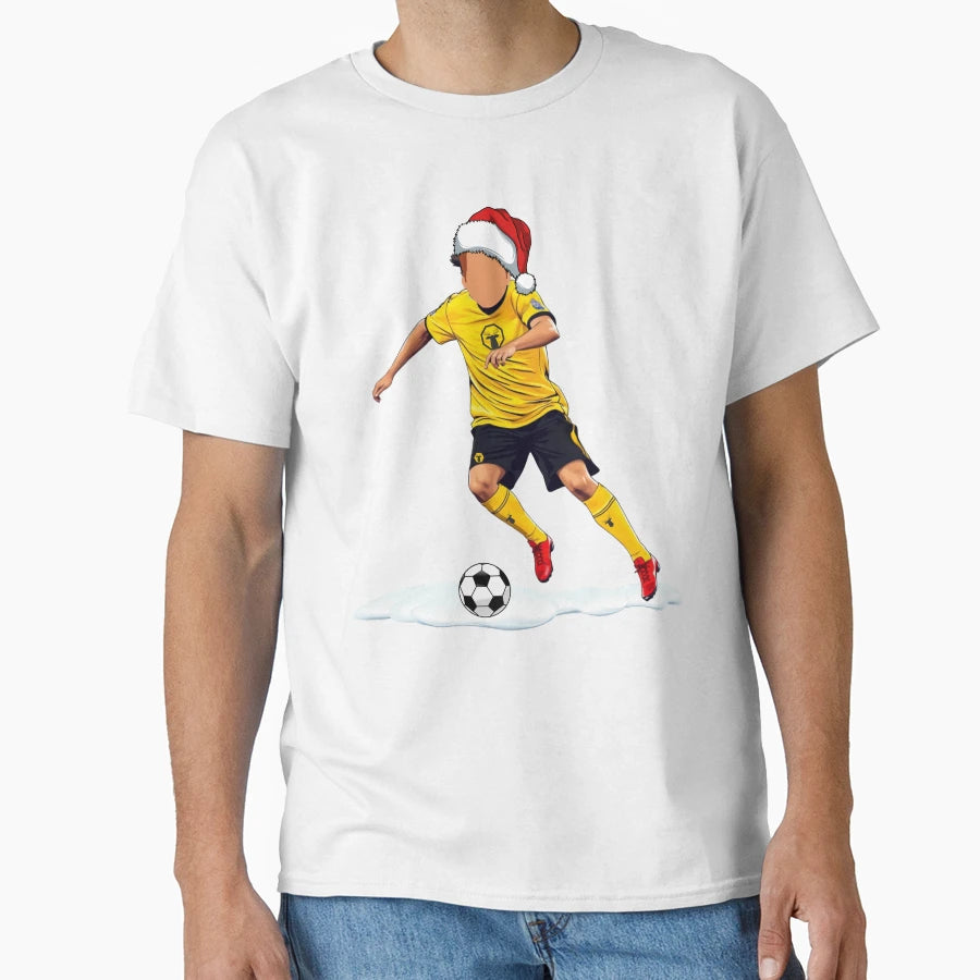 Footballer Chrsitmas Yellow Black T-Shirt - Fun Novelty Design Unisex - T-Shirt, Sweatshirt, Hoodie