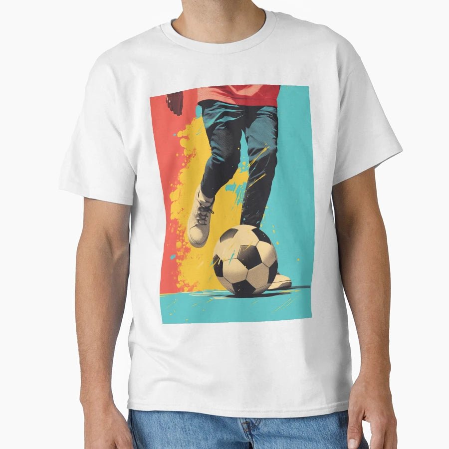 Kicking Goals Soccer Football T-Shirt - Graphic Print Unisex - T-Shirt, Sweatshirt, Hoodie