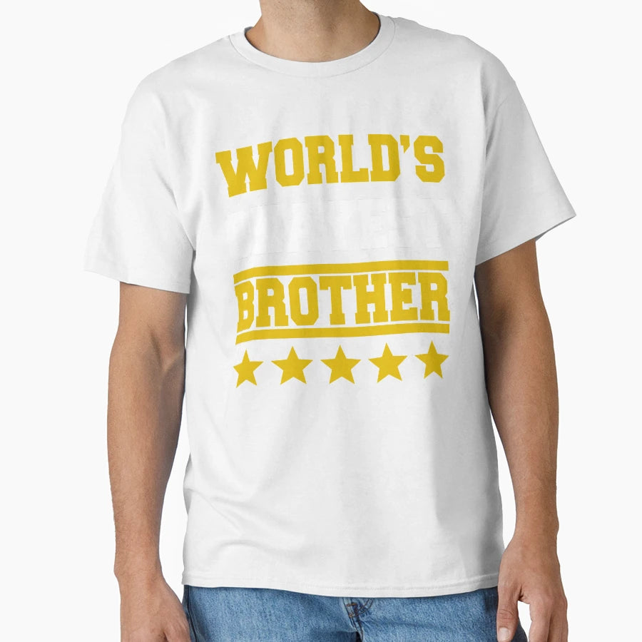 Worlds Okayest Brother Rating Five T-Shirt - Custom Art Print Men Women - T-Shirt, Sweatshirt, Hoodie