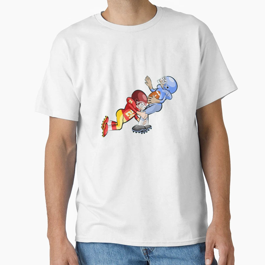 American Football Cartoon 17 41 T-Shirt - Aesthetic Graphic Men Women - T-Shirt, Sweatshirt, Hoodie