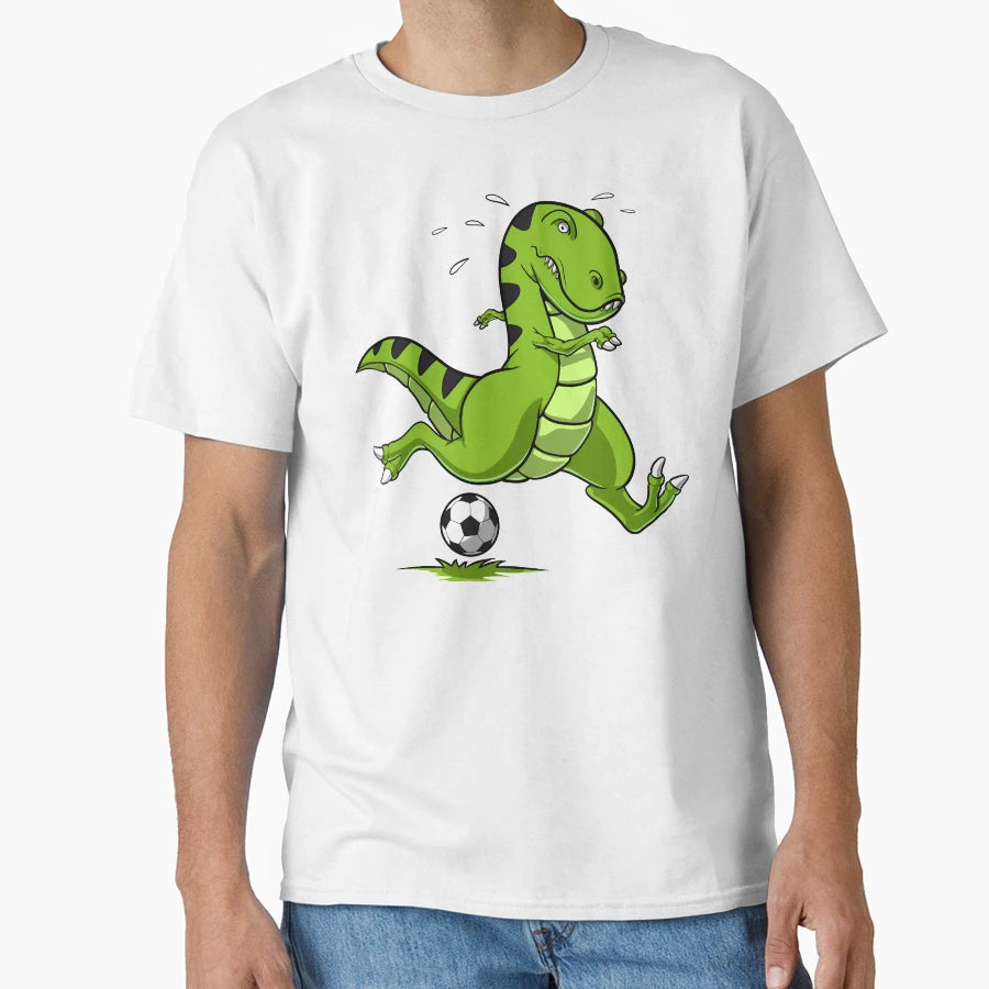 T Rex Dinosaur Soccer Player T-Shirt - Graphic Print for Adults - T-Shirt, Sweatshirt, Hoodie