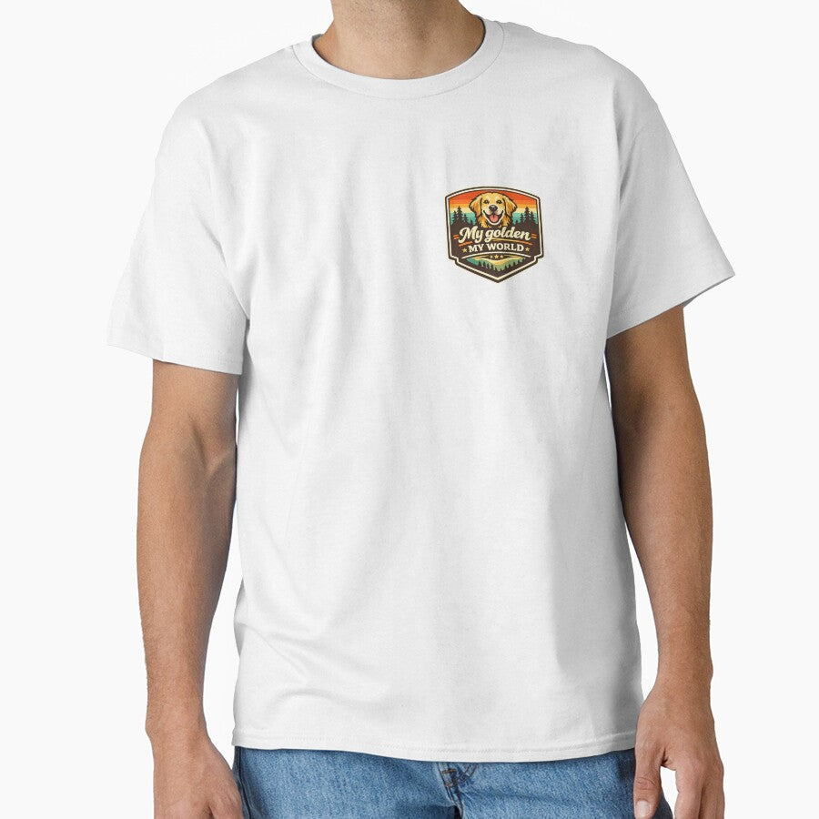 My Golden World Retriever Gift by WildVista - Adult & Kids T-Shirts, Sweatshirts & Hoodies apparel design preview 1