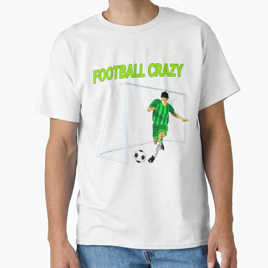 Football Crazy Soccer Footballer T-Shirt - Trendy Graphic Unisex - T-Shirt, Sweatshirt, Hoodie