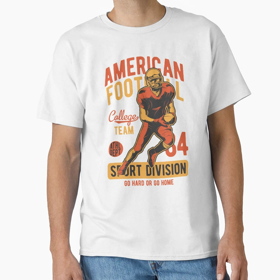 American Football College Team T-Shirt - Graphic Print for Adults - T-Shirt, Sweatshirt, Hoodie