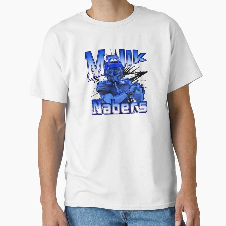 Malik Nabers Dynamic Football Receiver T-Shirt - Trendy Graphic for Adults - T-Shirt, Sweatshirt, Hoodie