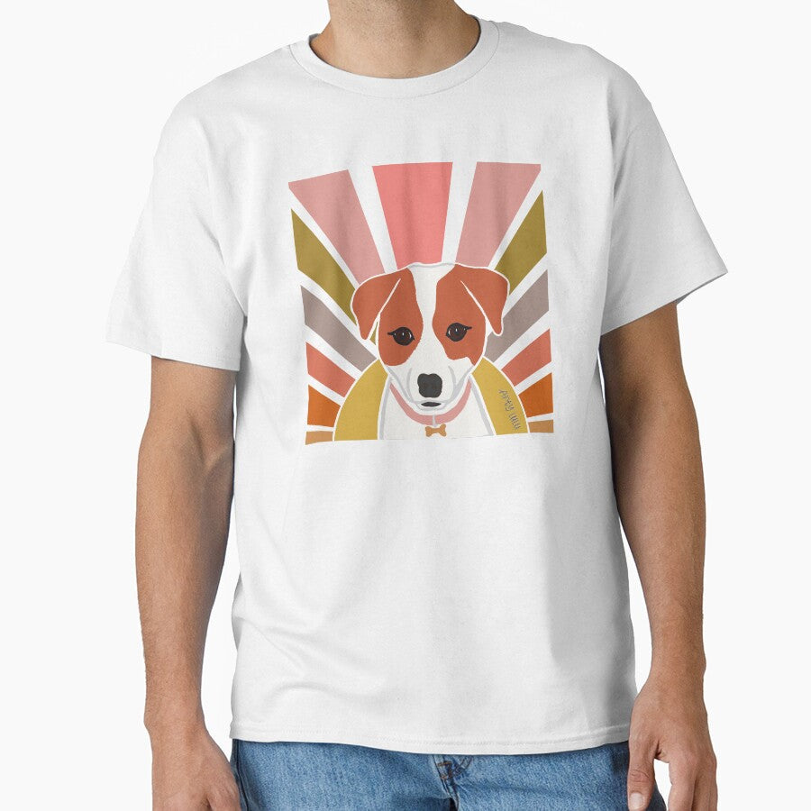 Jack Russell Terrier Pup Retro by artylulu - Adult & Kids T-Shirts, Sweatshirts & Hoodies apparel design preview 1