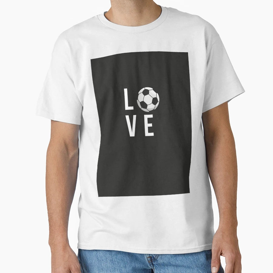 Love Football Illustration T-Shirt - Casual Everyday Wear for Adults - T-Shirt, Sweatshirt, Hoodie