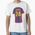 Barcelona Football Jersey Number 24 T-Shirt - Streetwear Style Unisex - T-Shirt, Sweatshirt, Hoodie