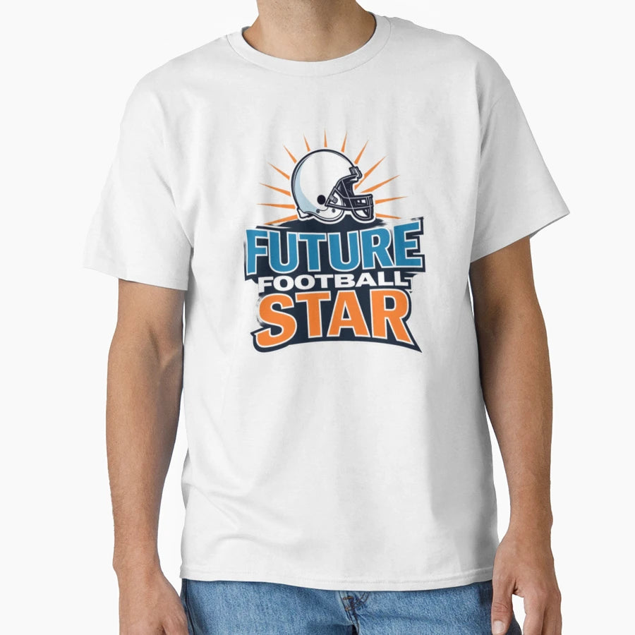 Future Football Star Sports Helmet T-Shirt - Aesthetic Graphic for Adults - T-Shirt, Sweatshirt, Hoodie