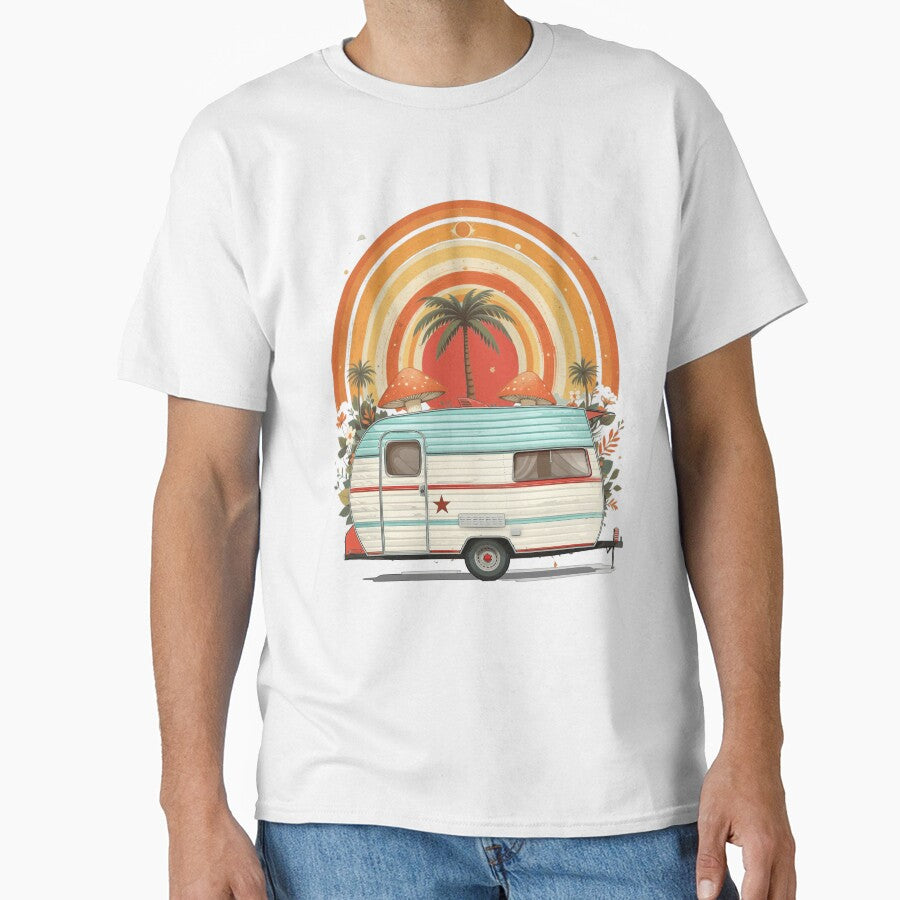 Retro Camper Holiday by Amet Hermawan - Adult & Kids T-Shirts, Sweatshirts & Hoodies apparel design preview 1