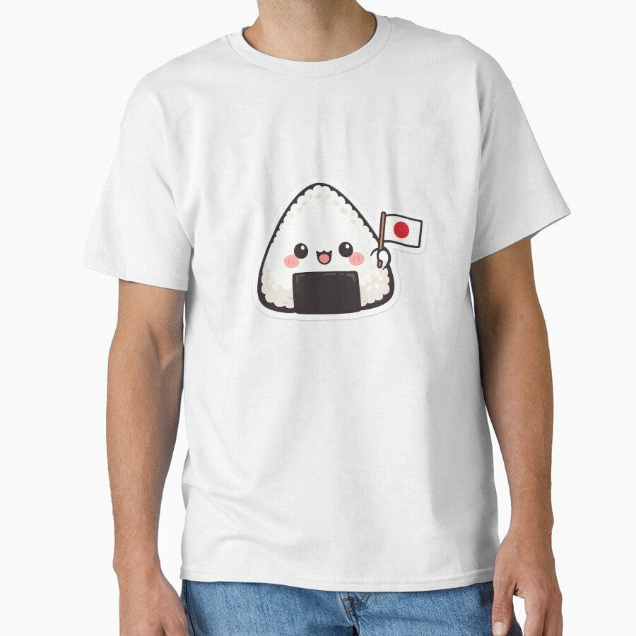 Kawaii Onigiri Rice Ball Cute Japanese Snack Design - Adult & Kids T-Shirts, Sweatshirts & Hoodies apparel design preview 1