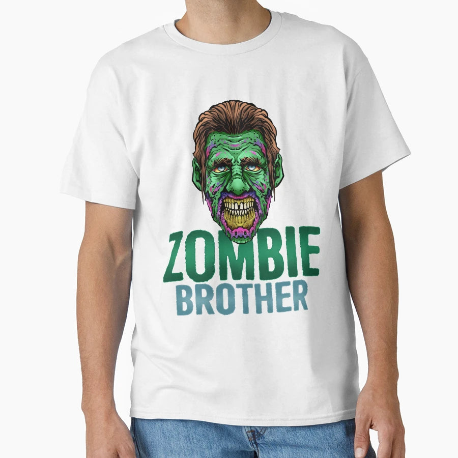 Zombie Brother Matching Family Zombie T-Shirt - Custom Art Print Unisex - T-Shirt, Sweatshirt, Hoodie