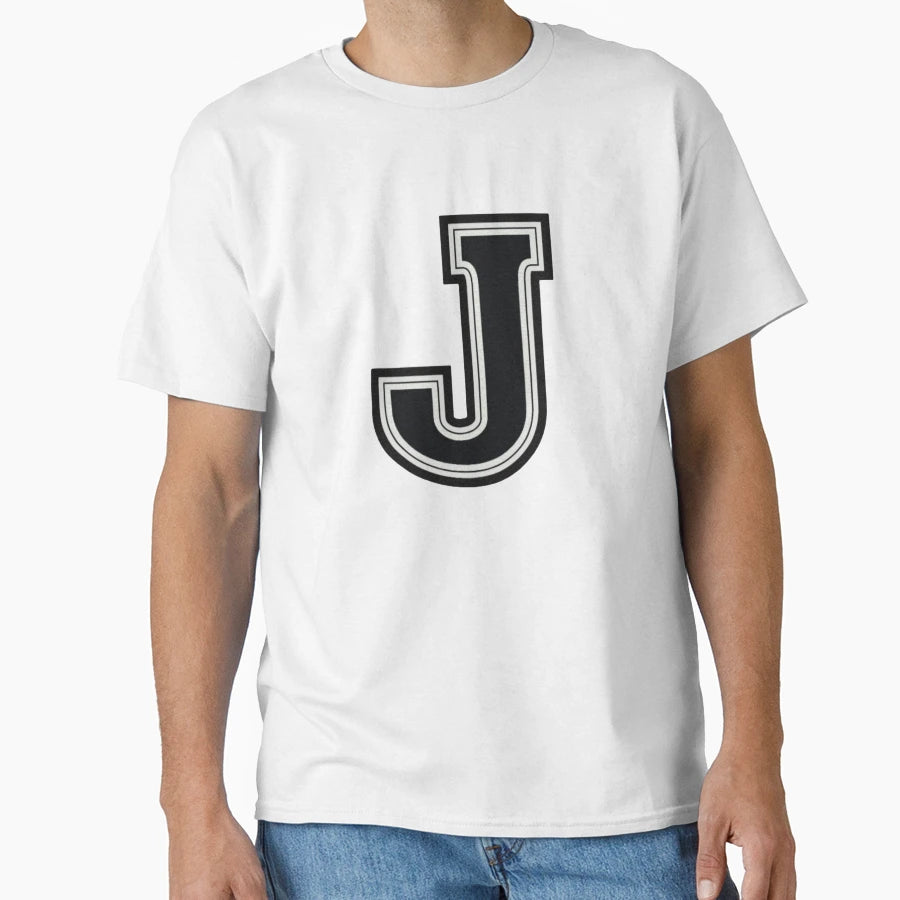 Varsity Letter J Letterman Jacket T-Shirt - Casual Everyday Wear Unisex - T-Shirt, Sweatshirt, Hoodie