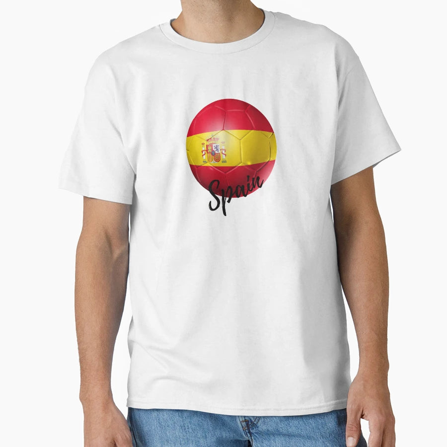 Spain Football T-Shirt - Custom Art Print Unisex - T-Shirt, Sweatshirt, Hoodie