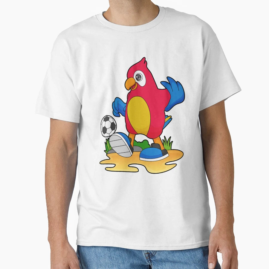 Parrot As Soccer Player Soccer T-Shirt - Graphic Print for Adults - T-Shirt, Sweatshirt, Hoodie