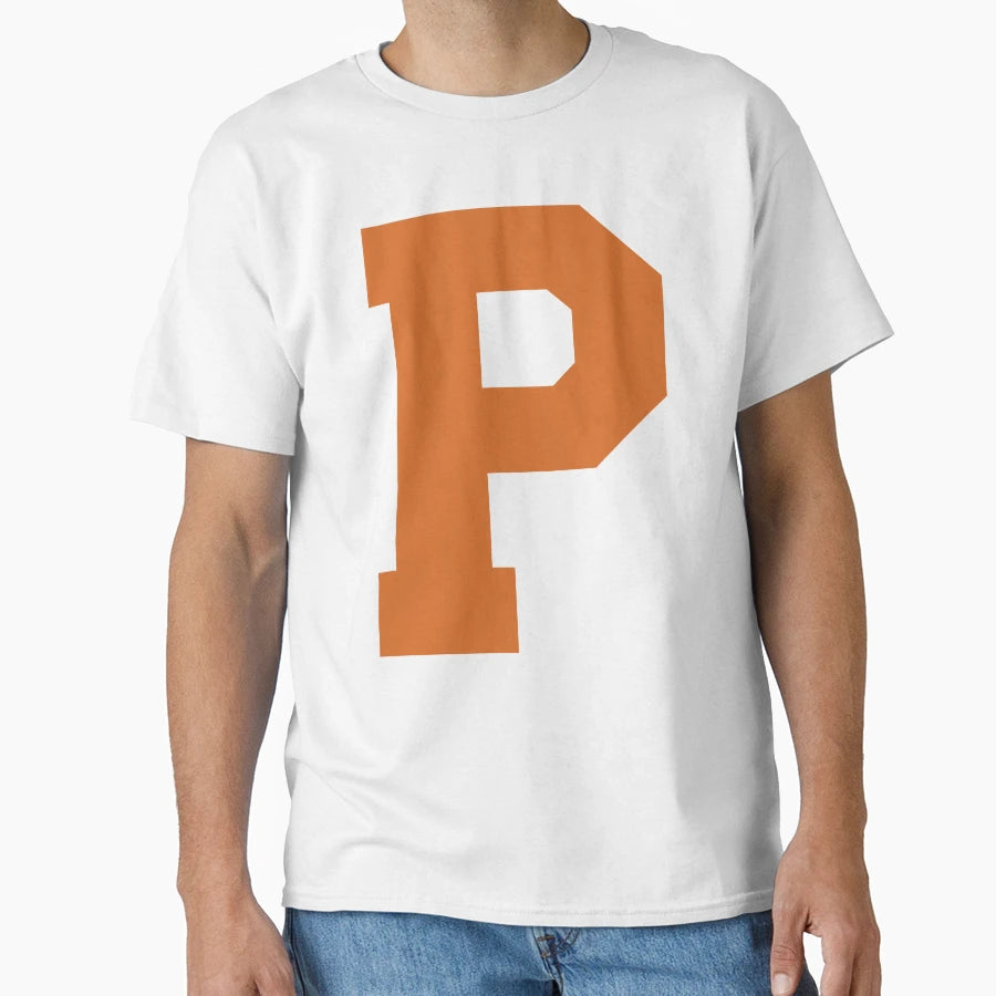 Alphabet Orange P Sports Letter P T-Shirt - Streetwear Style for Adults - T-Shirt, Sweatshirt, Hoodie