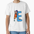 Letter E Alphabet Colorful T-Shirt - Casual Everyday Wear Men Women - T-Shirt, Sweatshirt, Hoodie