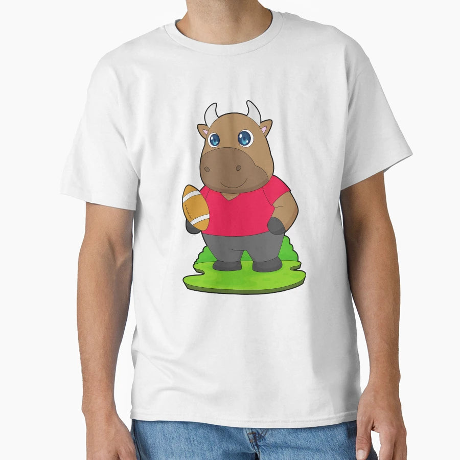 Bull American Football T-Shirt - Aesthetic Graphic Unisex - T-Shirt, Sweatshirt, Hoodie
