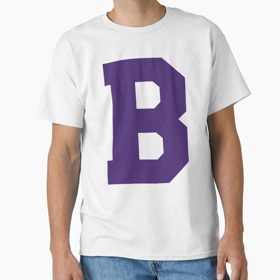 Alphabet Purple B Sports Letter B T-Shirt - Trendy Graphic for Adults - T-Shirt, Sweatshirt, Hoodie