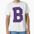 Alphabet Purple B Sports Letter B T-Shirt - Trendy Graphic for Adults - T-Shirt, Sweatshirt, Hoodie