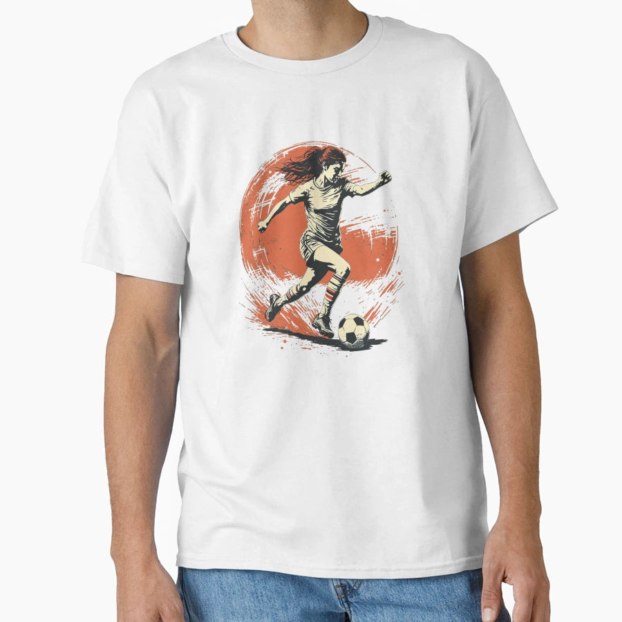 Modern Trendy Playing Soccer T-Shirt - Casual Everyday Wear Men Women - T-Shirt, Sweatshirt, Hoodie