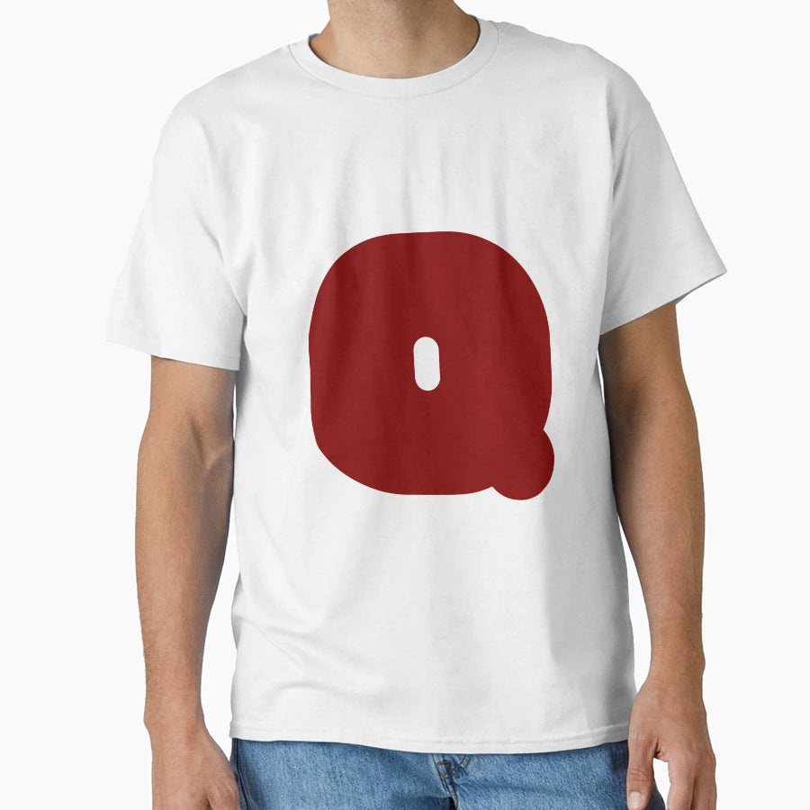 Alphabet Q Capital Letters Maroon T-Shirt - Novelty Apparel for Adults - T-Shirt, Sweatshirt, Hoodie