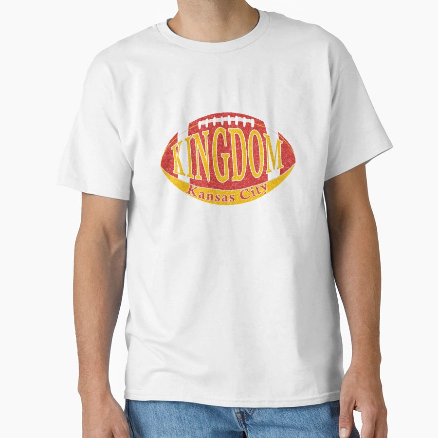 Chiefs Kingdom Football T-Shirt - Aesthetic Graphic for Adults - T-Shirt, Sweatshirt, Hoodie