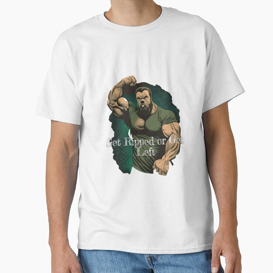 Get Ripped or LeftDesignBodybuilding Fitness Gym - Adult & Kids T-Shirts, Sweatshirts & Hoodies apparel design preview 1