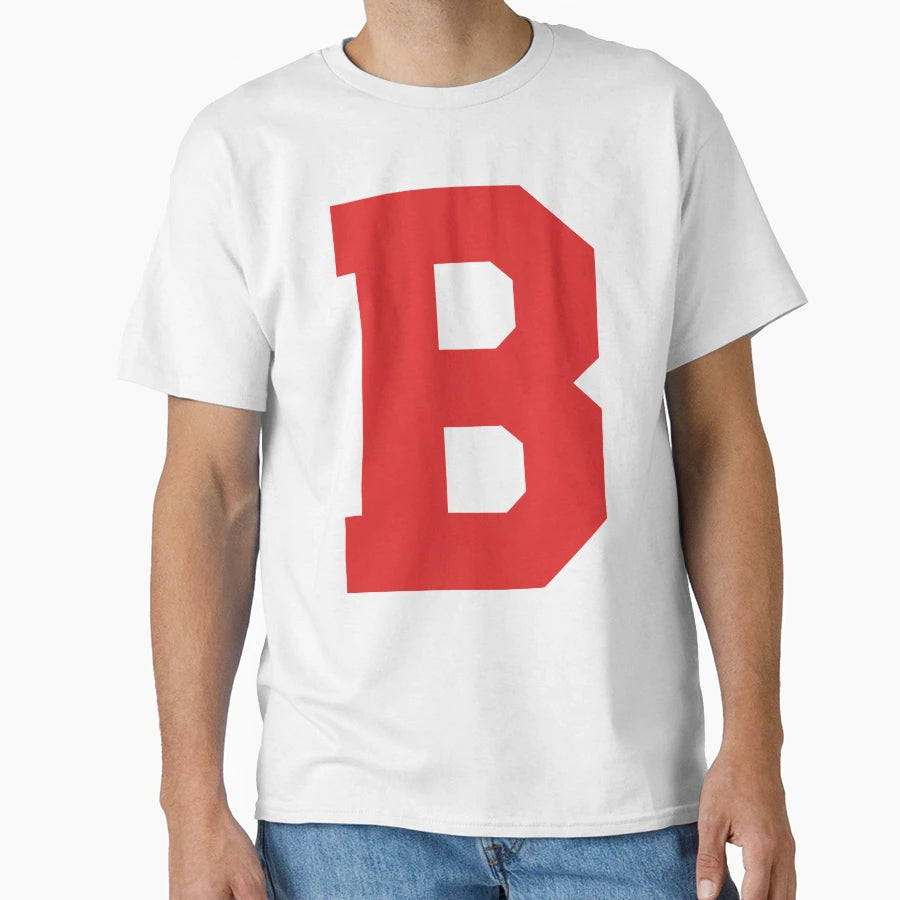 Alphabet Red B Sports Letter B T-Shirt - Minimalist Print Unisex - T-Shirt, Sweatshirt, Hoodie