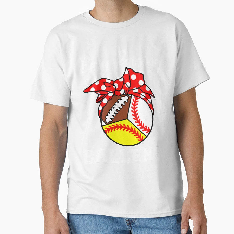 Busy Raising Ballers Funny Mom T-Shirt - Unique Graphic for Adults - T-Shirt, Sweatshirt, Hoodie