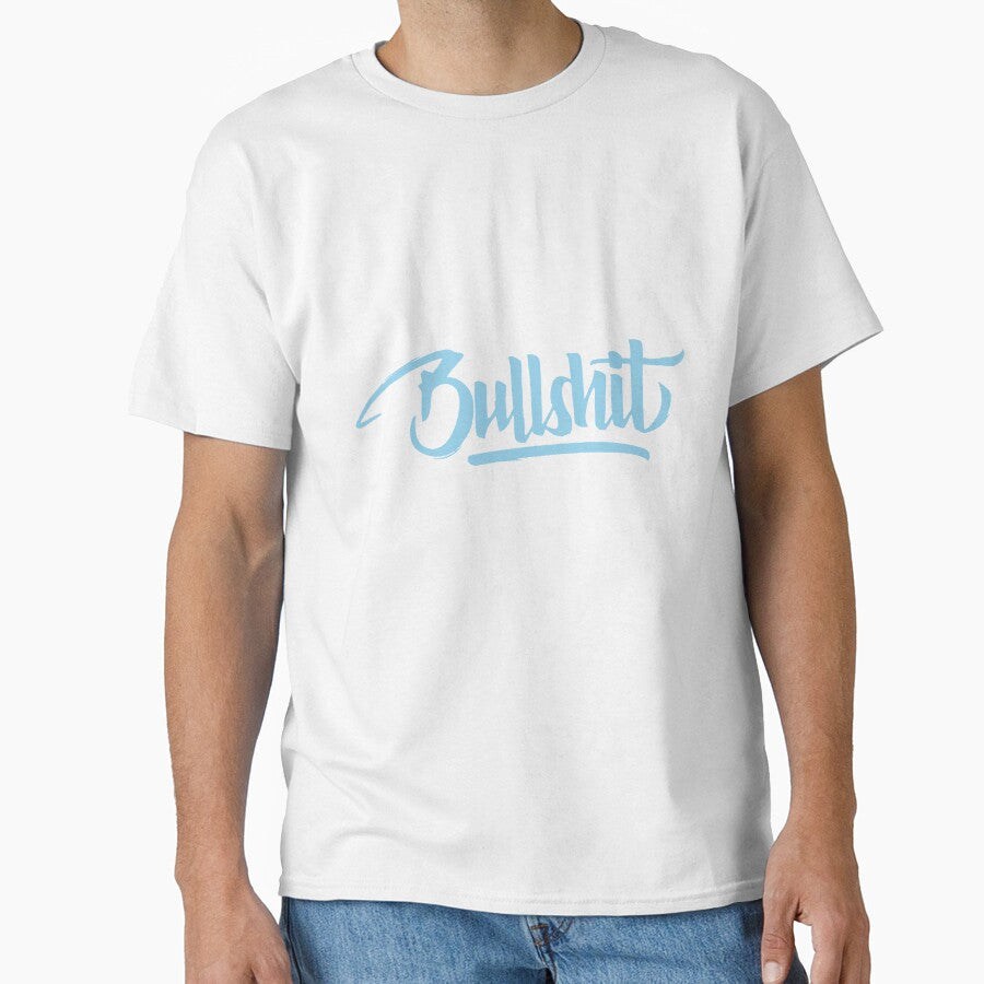 Bullshit Blue Brush Script Typography by andry01 - Adult & Kids T-Shirts, Sweatshirts & Hoodies apparel design preview 1