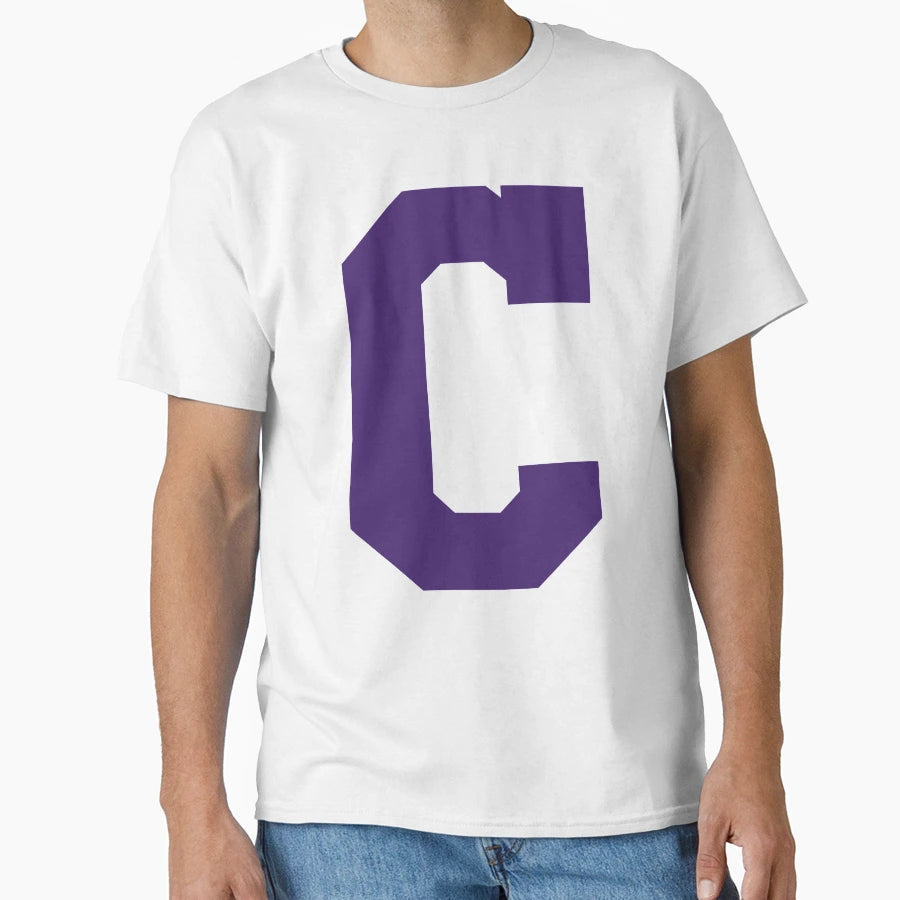 Alphabet Purple C Sports Letter C T-Shirt - Trendy Graphic for Adults - T-Shirt, Sweatshirt, Hoodie
