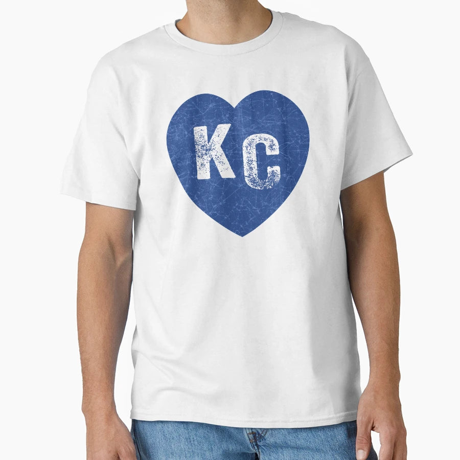 Royal Blue Kc Blue Heart Kansas City T-Shirt - Unique Graphic Men Women - T-Shirt, Sweatshirt, Hoodie