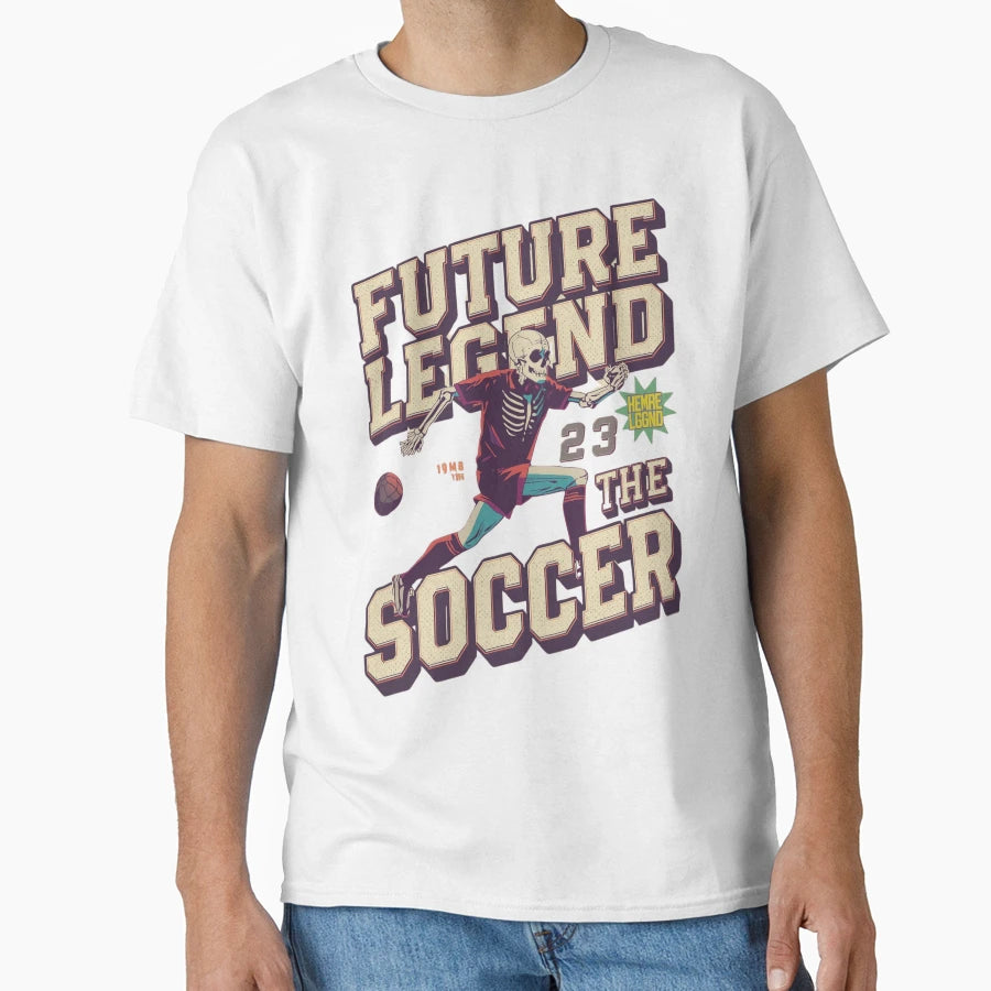 Future Soccer Legend Skeleton T-Shirt - Trendy Graphic for Adults - T-Shirt, Sweatshirt, Hoodie