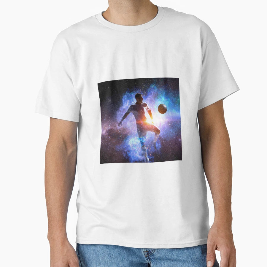 Football Player Space T-Shirt - Minimalist Print Unisex - T-Shirt, Sweatshirt, Hoodie