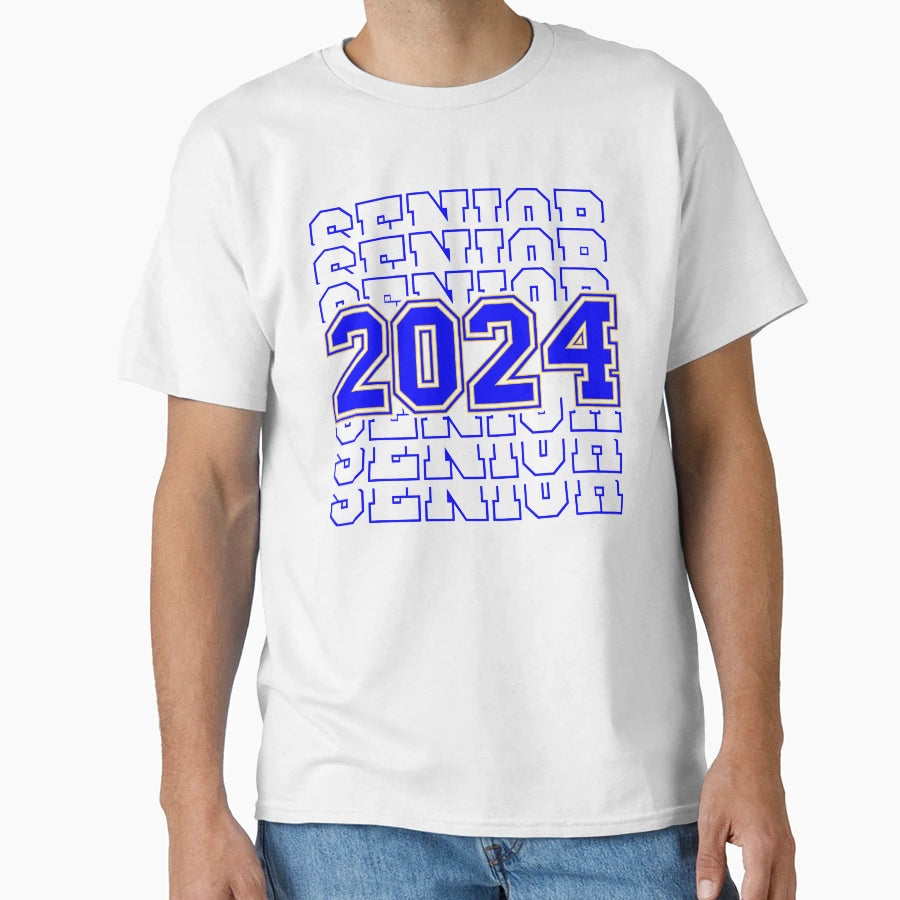 2024 Senior T-Shirt - Minimalist Print Men Women - T-Shirt, Sweatshirt, Hoodie