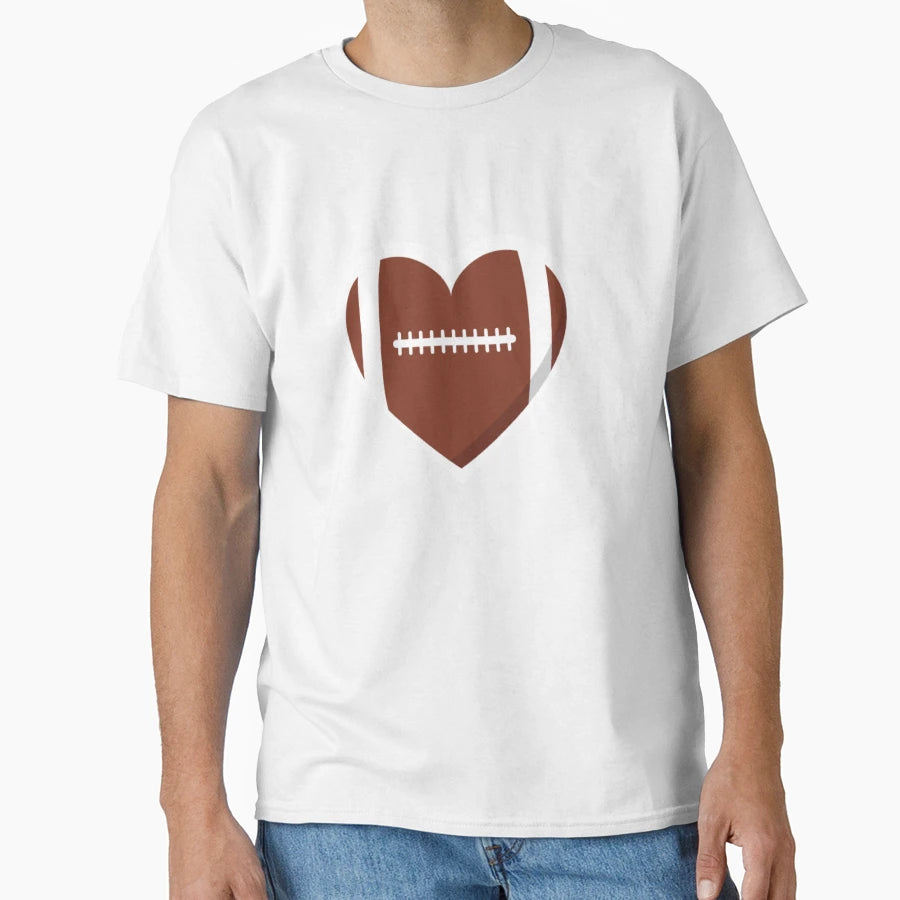 Football Heart Love Super Bowl T-Shirt - Trendy Graphic Unisex - T-Shirt, Sweatshirt, Hoodie