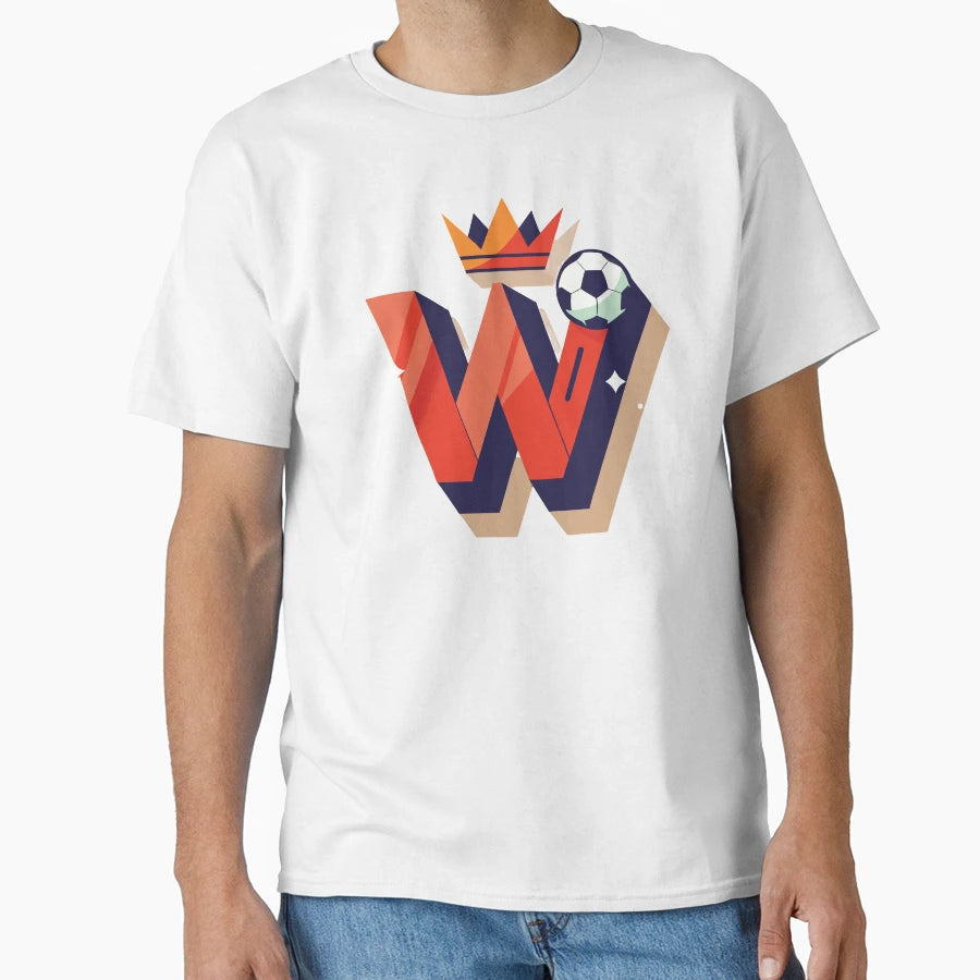 Winner Crown Football Monogram W World T-Shirt - Unique Graphic for Adults - T-Shirt, Sweatshirt, Hoodie
