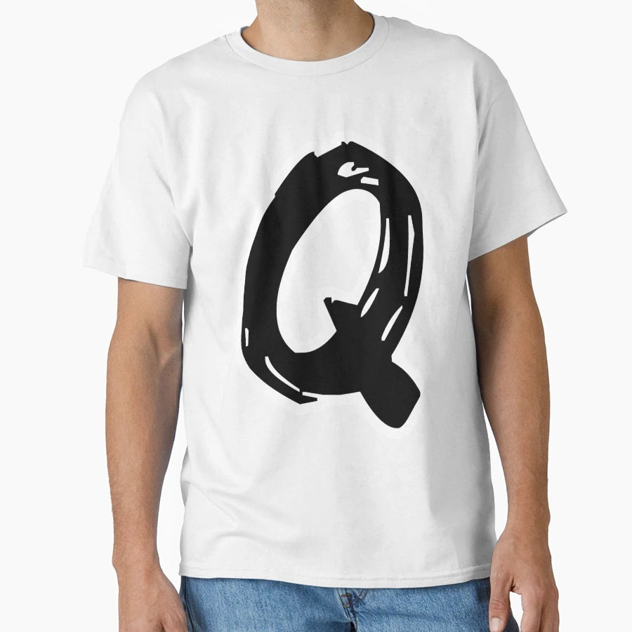 Q Brush Capital Letter Initial T-Shirt - Streetwear Style for Adults - T-Shirt, Sweatshirt, Hoodie