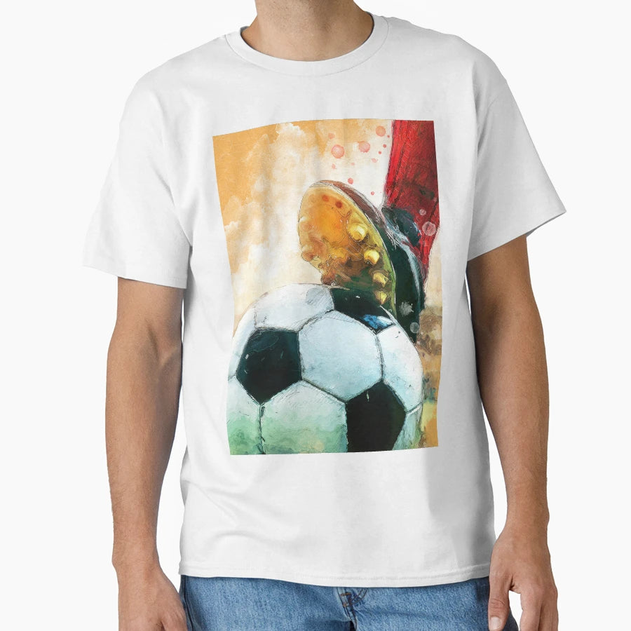 Football Watercolor Sport Art T-Shirt - Casual Everyday Wear for Adults - T-Shirt, Sweatshirt, Hoodie